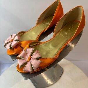 J.crew 2 Tone Satin Flat Women’s Shoes size 6